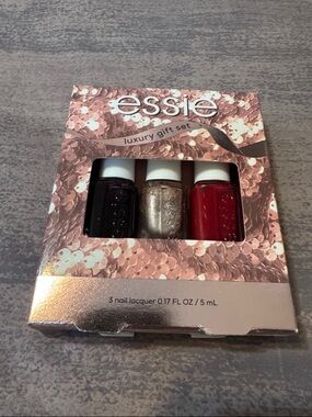 Essie Luxury Nail Polish Gift Set - Red, Gold & Black